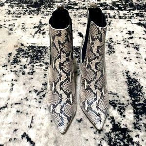 Snake print boots